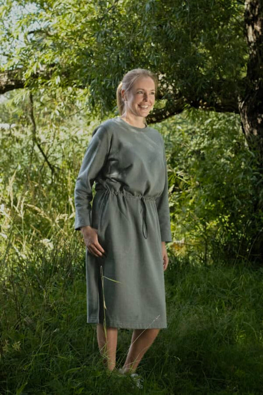 Long Drawstring sweaterdress