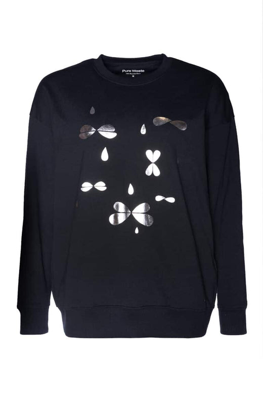 Silver Drop Bows Sweatshirt