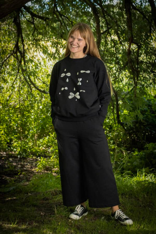 Silver Drop Bows Sweatshirt